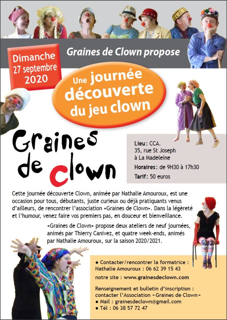 Fly journée découverte clown 2020 clown Lille nord La madeleine MEL
